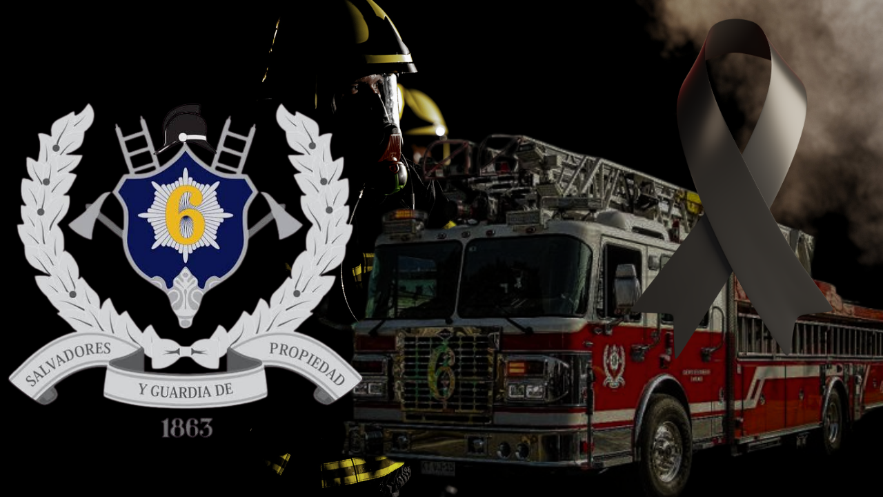 Fallece bombero de la Sexta Compañía en incendio del centro de Santiago